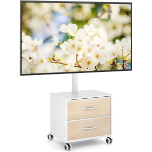 Rfiver �e���r�X�^���h �L���X�^�[�t�� �Ǌ� �����o���t�� 32-60�^�Ή� �ω׏d40kg tv�X�^���h �e���r�� �e���r�{�[�h ���[�{�[�h tv stand �������� ���E��]�\ ���[�� �Ɨp ���C�g�I�[�N