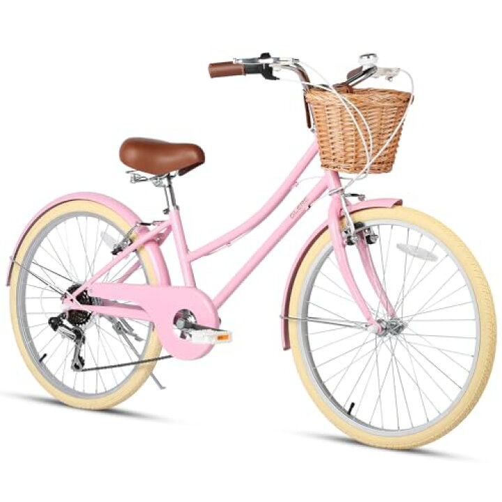 楽天市場】Glerc 女の子自転車 可愛い小中学生自転車 シティーサイクル 
