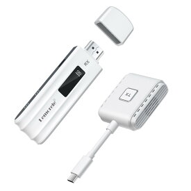 Lemorele USB-C ワイヤレス 送受信機 セット 小型 拡張モード HDMI 無線 8台増設可能 収納に便利 無線化 50m安定転送距離 1080P/5Ghz WIFI&設定不要 映像音声同期出 TV/PC/Mac/Laptop/Window/カ