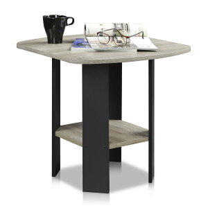 �t���m(Furinno) �T�C�h�e�[�u�� Simple Design �t�����`�I�[�N�O���[/�u���b�N 1�� �y���{���K�A���i�z