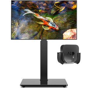 Rfiver テレビスタンド壁寄せ ハイタイプ tvスタンド 32-70インチ対応 高さ調整可能 ラック左右回転30° 耐荷重50KG 強化ガラス テレビマウント付き ブラック