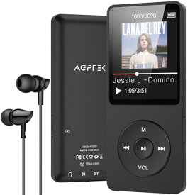 MP3プレーヤー Bluetooth5.3 AGPTEK ウォークマン HIFI 内蔵16GB SDカード対応 40時間長再生時間 軽量 コンパクト FMラジオ ダイレクト録音対応 操作簡単 小型 通勤/ランニング/ヨガ/言語学習などに適用 イヤホン付き