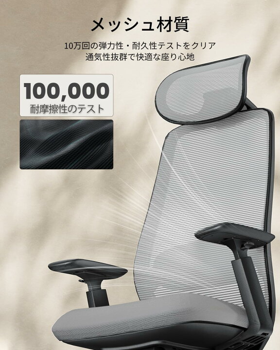 楽天市場】ProtoArc EC200 オフィスチェア 人間工学椅子 座面スライド 