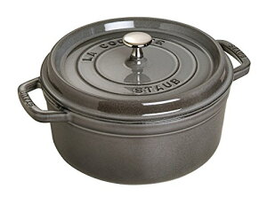 staub �X�g�E�u �u �s�R �R�R�b�g ���E���h �O���[ 18cm �v ���� ���� �z�[���[ �� IH�Ή� �y�V���A���i���o�[�t�����{���K�̔��i�z La Cocotte Round 40509-484