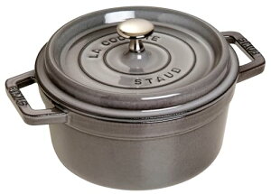 staub �X�g�E�u �u �s�R �R�R�b�g ���E���h �O���[ 20cm �v ���� ���� �z�[���[ �� IH�Ή� �y�V���A���i���o�[�t�����{���K�̔��i�z La Cocotte Round 40509-304