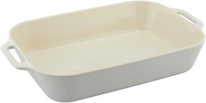 staub ストウブ 「 レクタンギュラー ディッシュ アイボリー 34×24cm 」 セラミック グラタン皿 オーブン 電子レンジ対応 【日本正規販売品】 Dish 40511-887