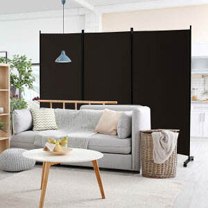 GYMAX p[e[V 3A 260cm Ԏd؂ LX^[t z^Cv  ItBX NjbN  ډB uE
