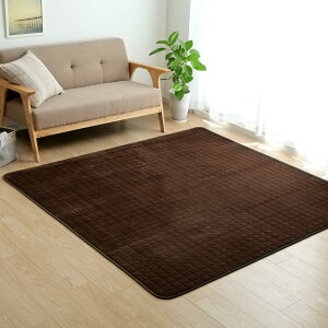 �C�P�q�R ���O �J�[�y�b�g �}�b�g �A���~�V�[�g���� �����` ��2���p ���C���[AZ �u���E�� ��185×185cm ���炩 �~�M �ۉ� �f��C �g���� ���� ���ׂ�~�߉��H 5�w�\�� �V���v�� �y�� �z�b�g