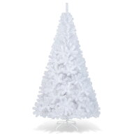 GIANTEX クリスマスツリー 白 ホワイト 210cm 大型 枝数950本 ヌードツリー 防炎PVC枝 高濃密度 DIY装飾 …