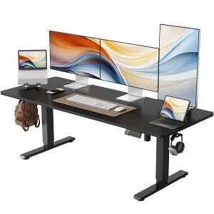 YIHAYO ���[�f�X�N ����46-72cm ���~�f�X�N ��150cm ���s��60cm �d�� �Q�[�~���O�f�X�N ���~���f�X�N �����������[�@�\ �㉺���~�f�X�N �É� ���[�t�b�N�t�� �g�ݗ��ĊȒP ���[�e�[�u�� �p�\�R���f