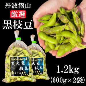 丹波篠山 黒枝豆 1.2kg( 600g × 2袋 ) 【令和7年新豆・予約販売】 送料無料 産地直送 期間限定 贈答用にも最適 大粒 最高級 さや 枝豆
