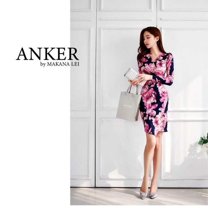 楽天市場 レディース ミニワンピース ワンピ タイトワンピース 花柄 ワンピース ミニワンピース Ol 上品 オフィスレディー 二次会 結婚式 キャバドレス キャバワンピ Anker By Makana Lei