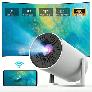 4K/1080P�Ή� �~�j�v���W�F�N�^�[ �|�[�^�u���v���W�F�N�^�[ WiFi6 BT 5.0 Android 11 ���������␳�@�\�t���X�}�[�g �v���W�F�N�^�[ 180°��] ���o�C���Ή� ���O�f��v���W�F�N�^�[�i�z���C�g�j ��