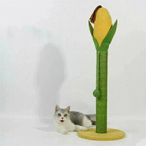 送料無料 キャットタワー コーン トウモロコシデザイン 爪とぎ 爪とぎポール 猫 ねこ 麻縄 ペット用 おもちゃ おしゃれ おもしろ 遊園地 ストレス発散 運動不足対策 猫用品 29*80cm 四季適用