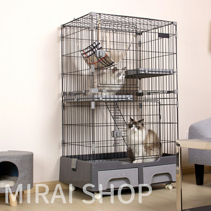楽天市場】【200円クーポン配布中!】 ねこ キャットケージ 