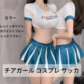 【クーポン利用で→80円OFF】チアガール コスプレ サッカー バスケ レースクイーン チアリーダー コスチューム RQ 衣装 セクシー ラブリー 仮装 エロ 透け