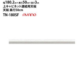 綾野製作所 食器棚 カンビア ベイシス クラスト スタイン 共通 TN-180SF 天板 (上キャビネット連結用) 幅180.2×奥50×高3cm ホワイト LUXIA