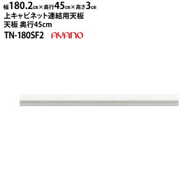 綾野製作所 食器棚 カンビア ベイシス クラスト スタイン 共通 TN-180SF2 天板 (上キャビネット連結用) 幅180.2×奥45×高3cm ホワイト LUXIA