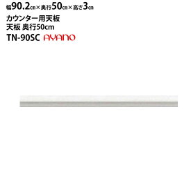 綾野製作所 食器棚 AX LX ラクシア ベイシス 共通 TN-90SC 天板 (カウンター用) 幅90.2×奥50×高3cm ホワイト LUXIA