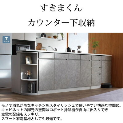 楽天市場 すきまくん カウンター下 収納 開き扉 幅160 奥行35 高さ77 103cm Csd T160 35 すきまくんシリーズ すきまくん カウンター下収納 セミオーダー 新生活 おしゃれ Make Space