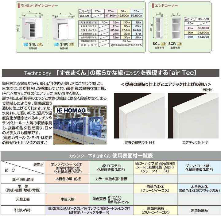 楽天市場】すきまくん カウンター下 収納 開き扉 幅160×奥行25×高さ77-103cm CSD-T160-25 すきまくんシリーズ カウンター下収納  セミオーダー 新生活 奥行25 おしゃれ : make space