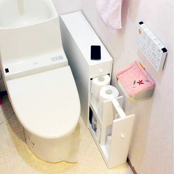 楽天市場】狭いトイレ専用極薄トイレラック 座ったままトイレットペーパー交換可 幅14.7cm スリム 収納家具 送料無料 スリムトイレラック : make space 楽天市場】狭いトイレ専用極薄トイレラック 座ったままトイレットペーパー交換可 幅14.7cm スリム 収納家具 送料無料 スリムトイレラック : make space