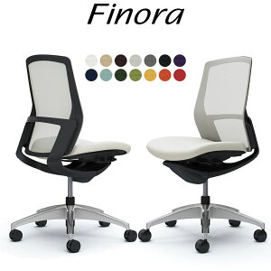 オカムラ フィノラ オフィスチェア C733AR ミドルバック ボディ:ブラック 脚:ポリッシュ 座:クッション パネル:ブラック 肘なし Finora okamura_ 岡村製作所 椅子 イス チェア 国産 日本製 完成品 ジ