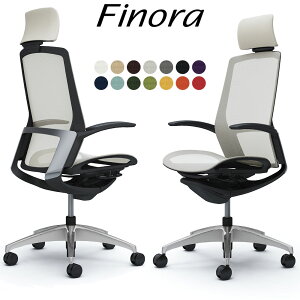 オカムラ フィノラ オフィスチェア C74ABR エクストラハイバック ボディ:ブラック 脚:ポリッシュ 座:メッシュ パネル:メッキ 固定肘 Finora okamura_ 岡村製作所 椅子 イス チェア 国産 日本製 完成