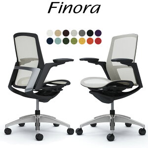 オカムラ フィノラ オフィスチェア C781BR ミドルバック ボディ:ブラック 脚:ポリッシュ 座:メッシュ パネル:メッキ 可動肘 Finora okamura_ 岡村製作所 椅子 イス チェア 国産 日本製 完成品 ジウジ