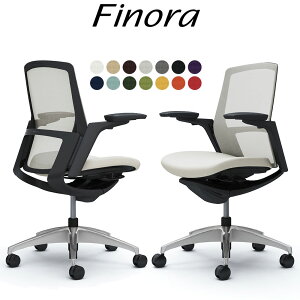 オカムラ フィノラ オフィスチェア C783AR ミドルバック ボディ:ブラック 脚:ポリッシュ 座:クッション パネル:ブラック 可動肘 Finora okamura_ 岡村製作所 椅子 イス チェア 国産 日本製 完成品 ジ