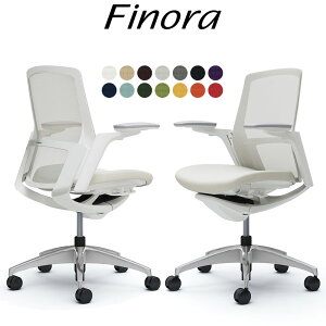 オカムラ フィノラ オフィスチェア C783CW ミドルバック ボディ:ホワイト 脚:ポリッシュ 座:クッション パネル:ホワイト 可動肘 Finora okamura_ 岡村製作所 椅子 イス チェア 国産 日本製 完成品 ジ
