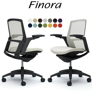 オカムラ フィノラ オフィスチェア C783MR ミドルバック ボディ:ブラック 脚:ブラック 座:クッション パネル:ブラック 可動肘 Finora okamura_ 岡村製作所 椅子 イス チェア 国産 日本製 完成品 ジウ