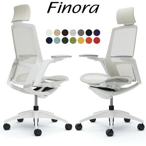 オカムラ フィノラ オフィスチェア C78AWW エクストラハイバック ボディ:ホワイト 脚:ホワイト 座:メッシュ パネル:ホワイト 可動肘 Finora okamura_ 岡村製作所 椅子 イス チェア 国産 日本製 完成
