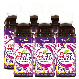 【日本公式】Taylor Deep Water 180ml*6本｜韓国で1700万本突破！話題のインナークリーンドリンク｜ディープウォーター｜速攻スッキリ実感・腸活サポート｜プルーン・食物繊維・ラクツロース配合｜便秘対策・美容・ダイエットにもおすすめ