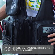 楽天市場 スーパーセール感謝クーポン配布 Dress ドレス Dress フローティングゲームベスト Air サポーター付 ブラック ブラック タックルベスト シーバス ウェーディング 浮力体 釣り 手作り釣具のギジェット