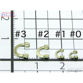 ガレージボルスター フォールデッド クレビス 軽量 ブラス(真鍮)製 ニッケルメッキ #0(38個) #1(32個) #2(24個) #3(20個) スピナー スピンテール 釣具 ルアー 自作 パーツ GarageBolster USA