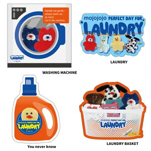3,000�~�ȏ�ő������� mojojojo �_�C�J�b�g�X�e�b�J�[ LAUNDRY�@�X�e�b�J�[�@�V�[���@���W���W���W��