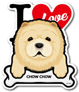�h�b�O �X�e�b�J�[�@CHOWCHOW �`���E�`���E I LOVE �X�e�b�J�[ PET-028