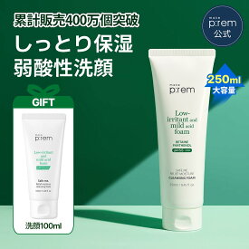 ＼100ml追加贈呈／「セーフミー リリーフモイスチャークレンジングフォーム 250ml」【メイクプレム公式】 洗顔フォーム 保湿 毛穴 黒ずみ 皮脂 低刺激 敏感肌 洗顔料 弱酸性 スキンケア 韓国コスメ make p:rem