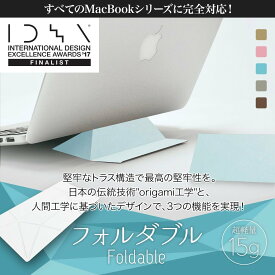フォルダブル1 Foldable1 モバイル ノートパソコンスタンド JP スカイブルー 最高級 黒谷和紙 世界最軽量15g 世界最薄0.8mm 日本伝統職人製 デバイスに貼らない美しさ 衛生的 NHKニュース紹介! 日本文化応援! ECBB メイドインジャパン 全MacBook対応 ラップトップ 放熱