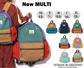 【ポイント5倍 11/4 20:00～11/11 1:59】リュック DAYPACK MULTI キッズ ベビー 子供 大人 （XS～XL） 【OCEAN&GROUND】キッズ 男の子 女の子 保育園 幼稚園 小学生 通園 通学 通勤 軽量 大容量 遠足 修学旅行 林間学校 入園 入学 おしゃれ かわいい シンプル A4 大きめ