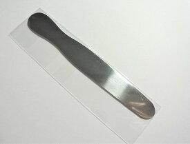★定形外郵便1件につき4本迄同梱可能★美容用 スパチュラ ヘラ ステンレス製《メール便・ネコポスは12本まで同梱可能、13本以降は送料無料》シルバー 銀 日本製PP 個梱包 凹凸無し 平ら シンプル洗浄回数が多い方に ステンレス