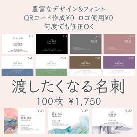 【渡したくなる名刺】イメージ確認あり 名刺印刷 名刺作成 シンプル名刺 100枚 送料無料 PPケース付