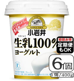 小岩井生乳100％ヨーグルト　400g×【6個セット（1ケース）】（定期購入もOK）