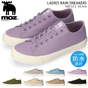 【10/30クーポンで5%OFF】moz モズ レインシューズ スニーカー レディース 防水 軽量 歩きやすい 履きやすい 蒸れにくい かわいい おしゃれ ローカット レインスニーカー 通学 通勤 シューズ