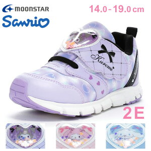 ムーンスター サンリオ スニーカー キッズ 女の子 可愛い 2E 軽量 マジックテープ 履きやすい 歩きやすい 滑らない SA C038 クロミ シナモロール マイメロディ ガールズ 子供 幼児 ベビー シュ