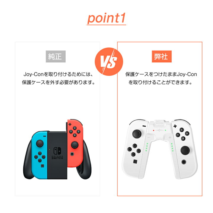 楽天市場】Joy-Con充電グリップ ジョイコン Nintendo Switch joy-con 