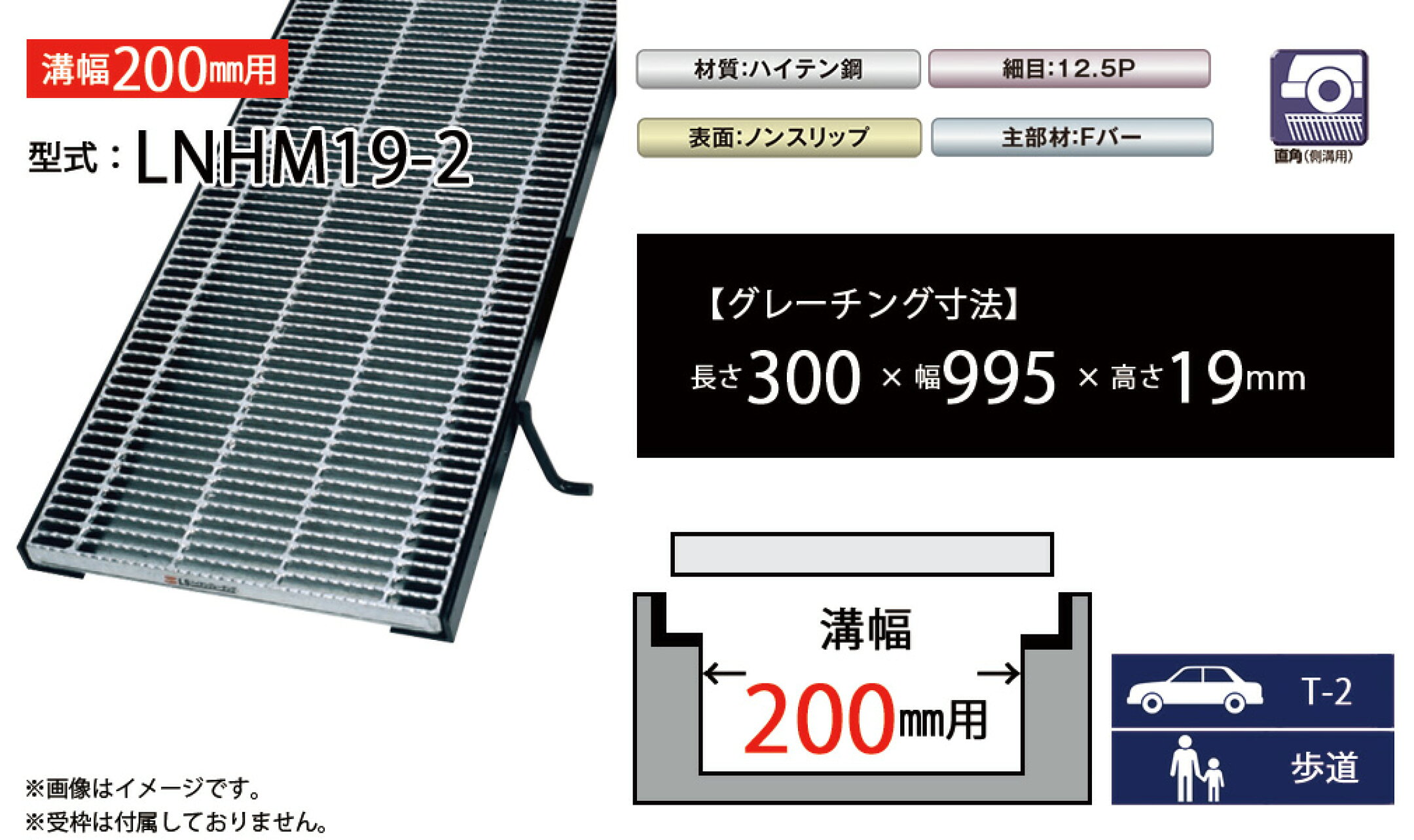 みぞぶたグレーチング　LNHM19-2