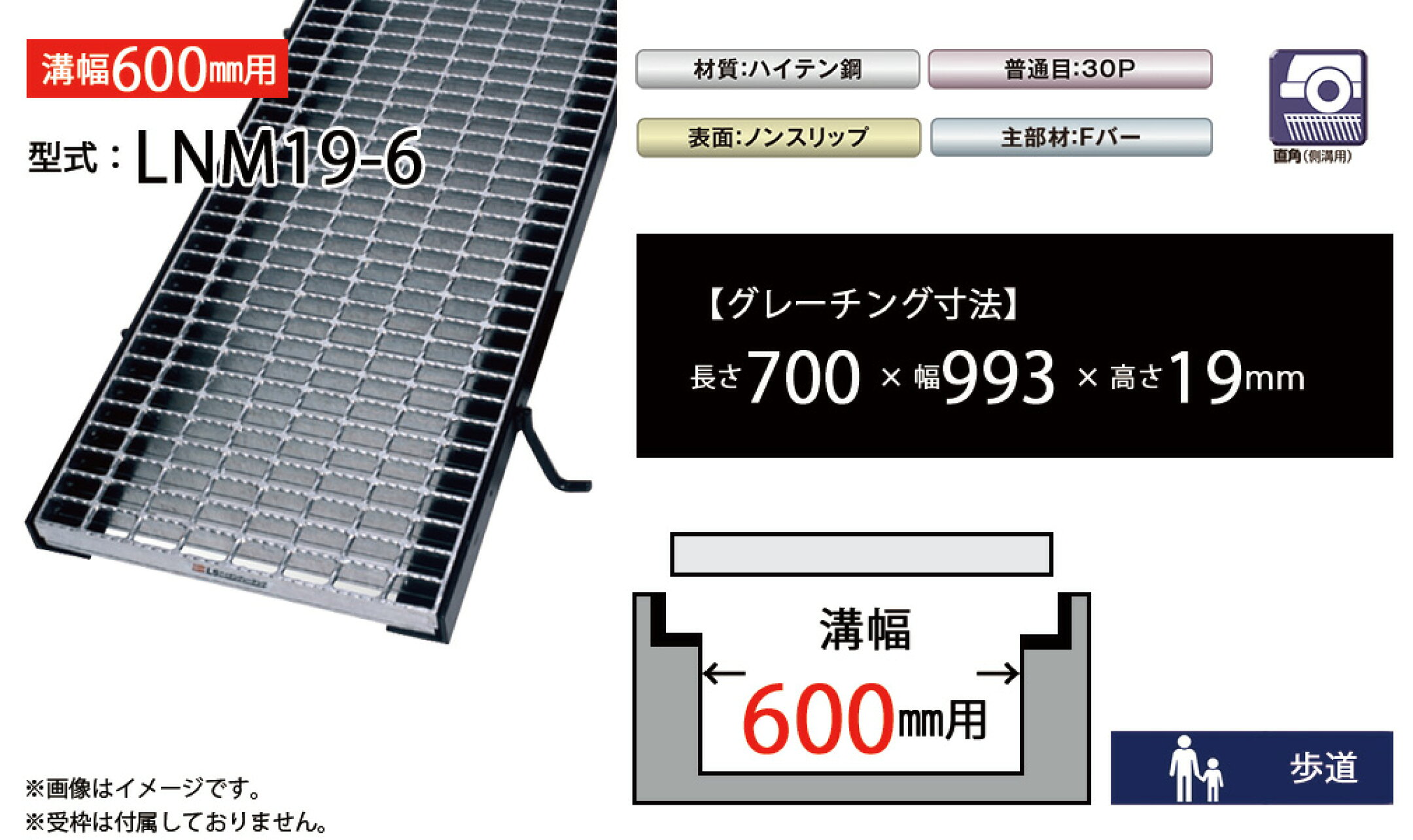 みぞぶたグレーチング　LNM19-6