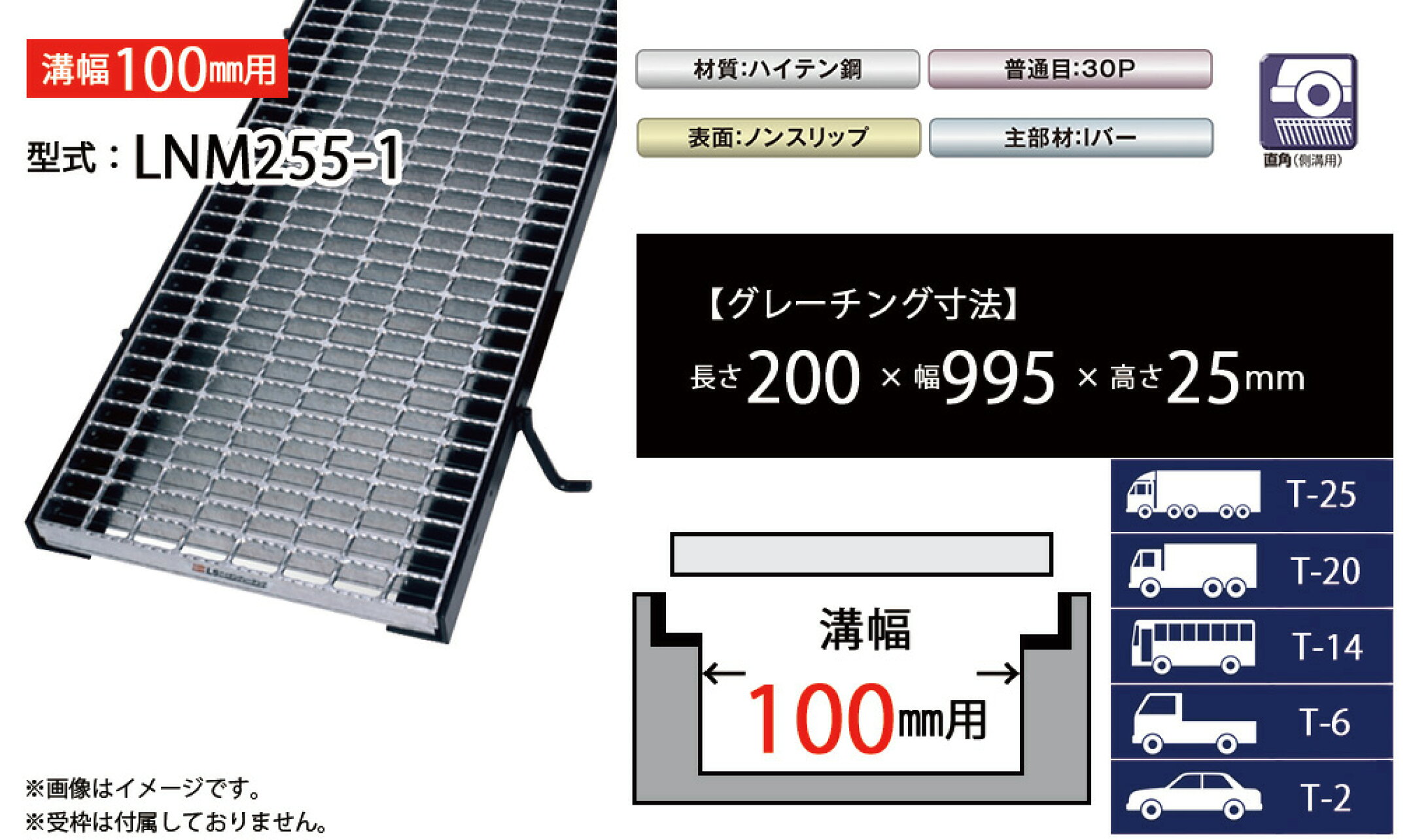 みぞぶたグレーチング　LNM255-1